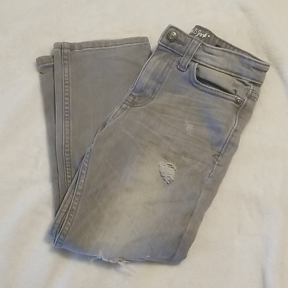 Adjustable Jeans with Home Sewn Patch